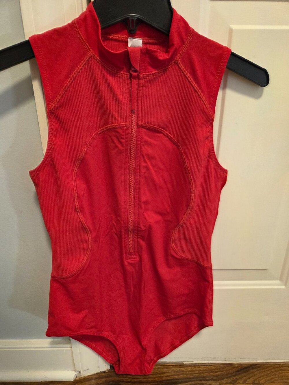 Lululemon one piece dark red zipper swimsuit size 8